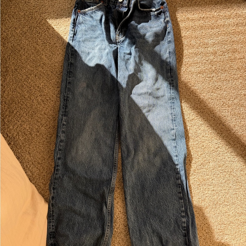 Zara Women's Blue Flare Jeans